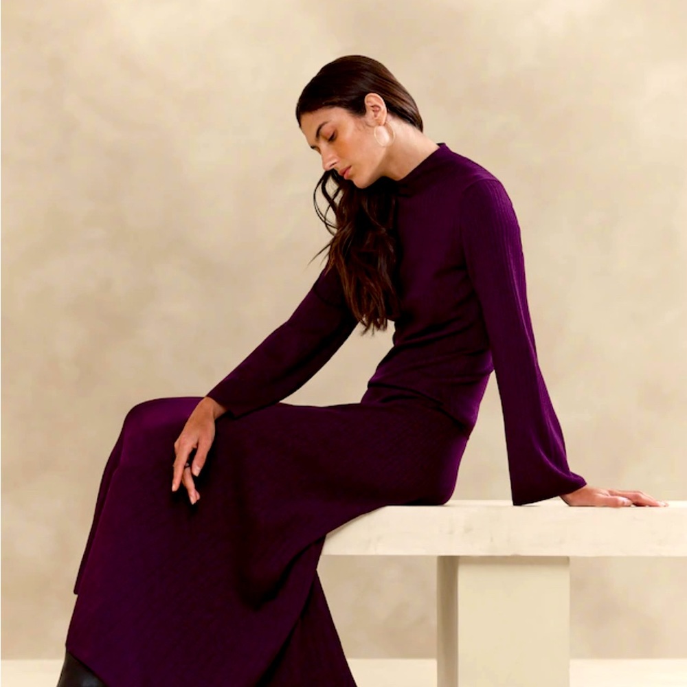 Lena Metallic Sweater Skirt Petite M